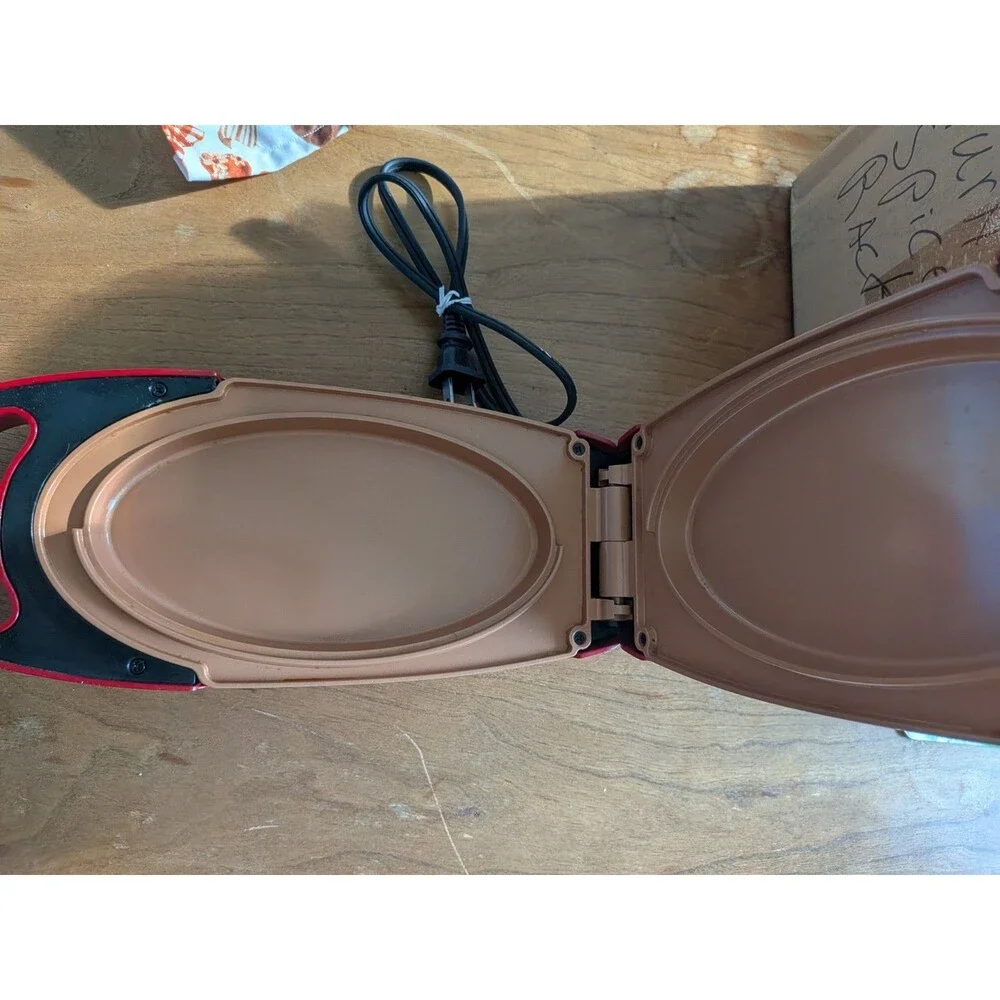 Copper Red 5 Minute Chef Electric Meal Maker Frying Pan NonStick- WORKING